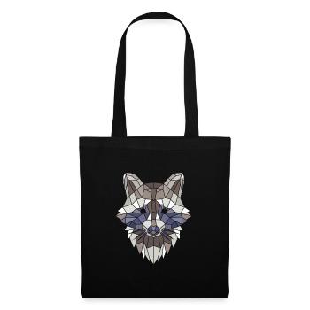 Polygon Art Geometric Raccoon Gift - Tote Bag - black - Front