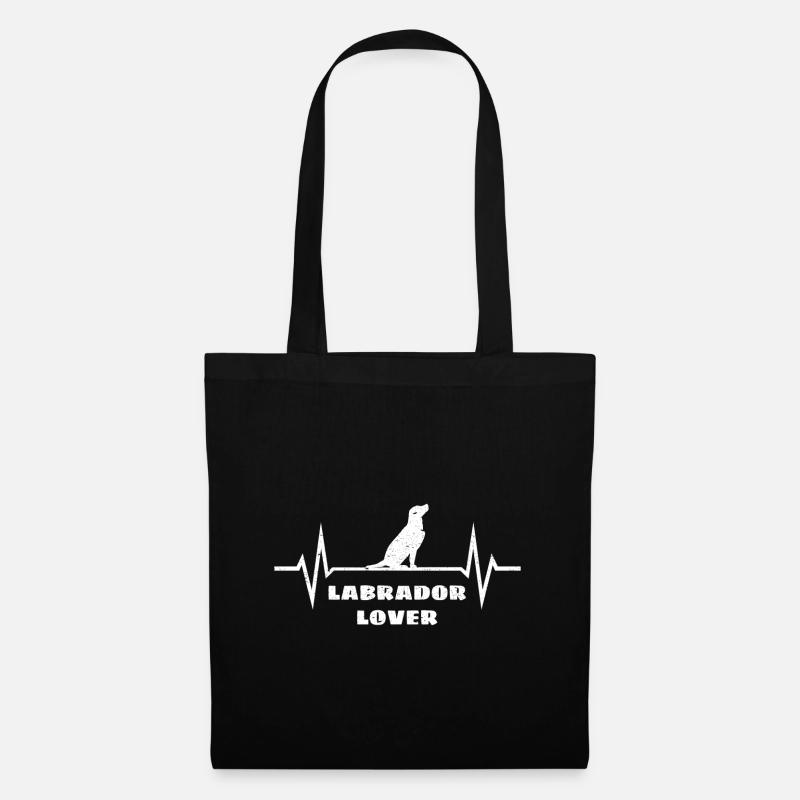 Labrador EKG - Stoffbeutel - Schwarz