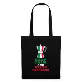 Keep Calm and Drink Espresso design / idée cadeau - Sac en tissu - noir - Devant