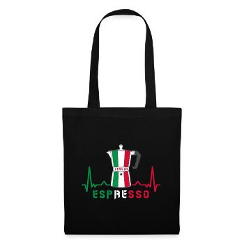 Heart rate espresso design / gift idea - Tote Bag - black - Front