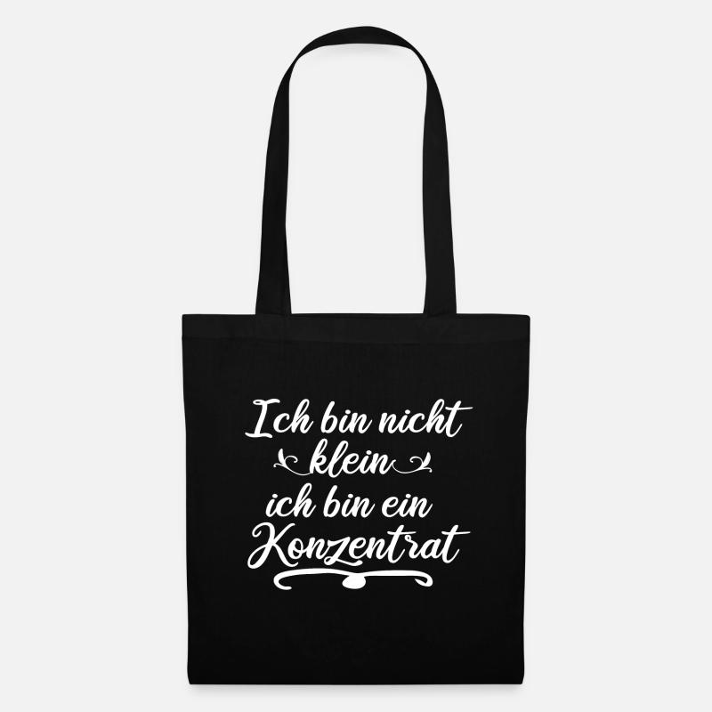 Ich bin nicht klein ich bin ein Konzentrat - Stoffbeutel - Schwarz