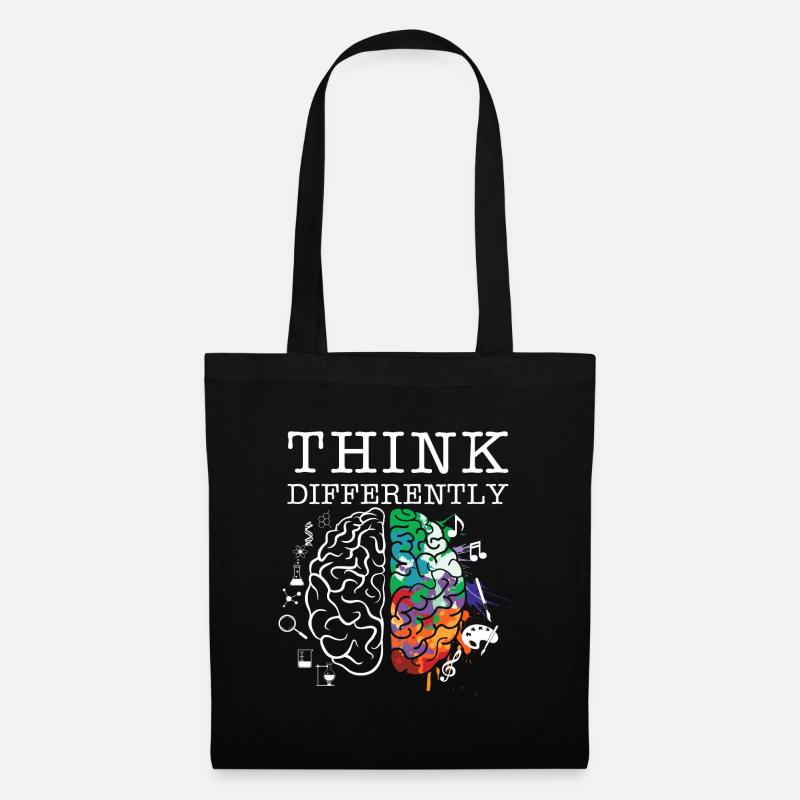 Think Differently Art Nerds Smart Geek - Stoffbeutel - Schwarz