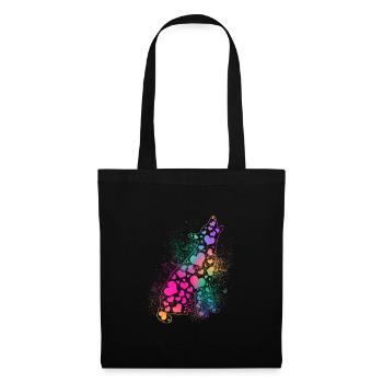 Dogs love dog lovers cool heart dog best F - Tote Bag - black - Front