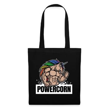 Unicorn muscle training gym workout sport - Tote Bag - black - Front