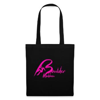 Boulder Mädchen Bouldern Pink Geschenk Boulderin - Stoffbeutel - Schwarz - Vorne