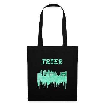 Trier Syline Design / Geschenkidee - Stoffbeutel - Schwarz - Vorne