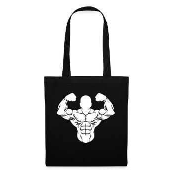 Bodybuilder Strong Man Toning Muscle Sport - Tote Bag - black - Front