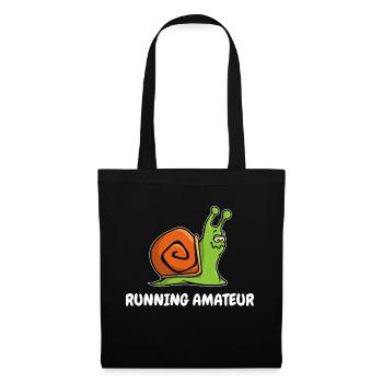 Vitesse d’escargot courir Jogging Course Sport Drôle - Sac en tissu - noir - Devant