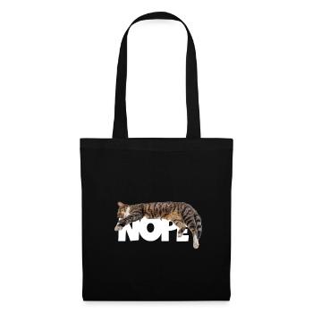 Nope Katze - Stoffbeutel - Schwarz - Vorne