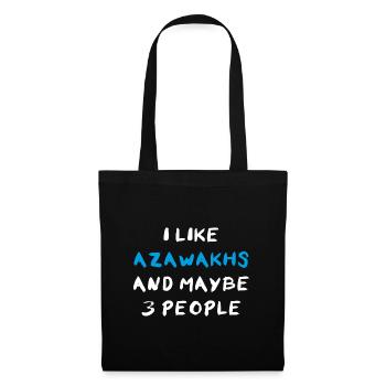 Azawakh - Sac en tissu - noir - Devant