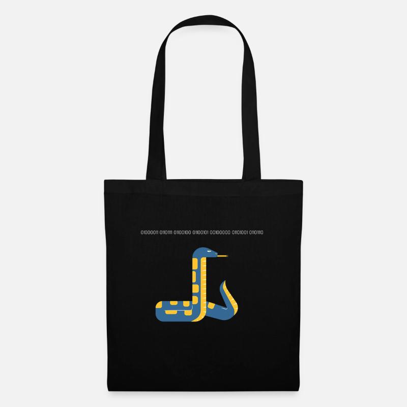 Code en Python dans la conception binaire de code binaire - Sac en tissu - noir