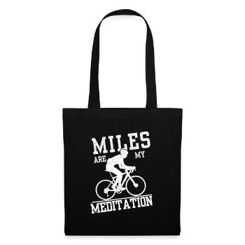 Miles Bike Therapy Bicycle Bike Gift - Tote Bag - black - Front