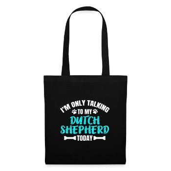 Dutch Shepherd Hollandse Herdershond - Stoffbeutel - Schwarz - Vorne