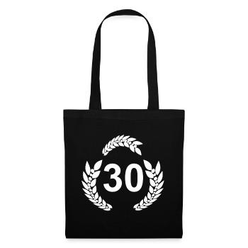 Laurel Wreath 30, 30th Birthday Gift - Tote Bag - black - Front