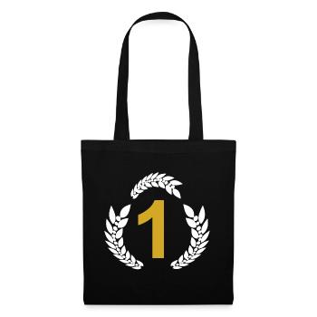 laurel wreath 1, give 1 year anniversary - Tote Bag - black - Front