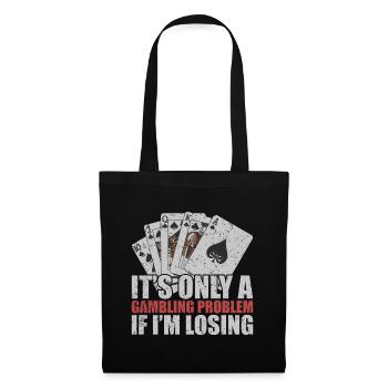 Poker de jeu - Sac en tissu - noir - Devant