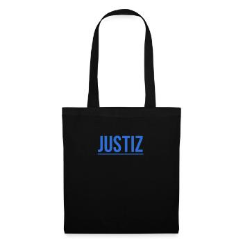 Einfaches dunkles Justiz Shirt Geschenkidee - Stoffbeutel - Schwarz - Vorne