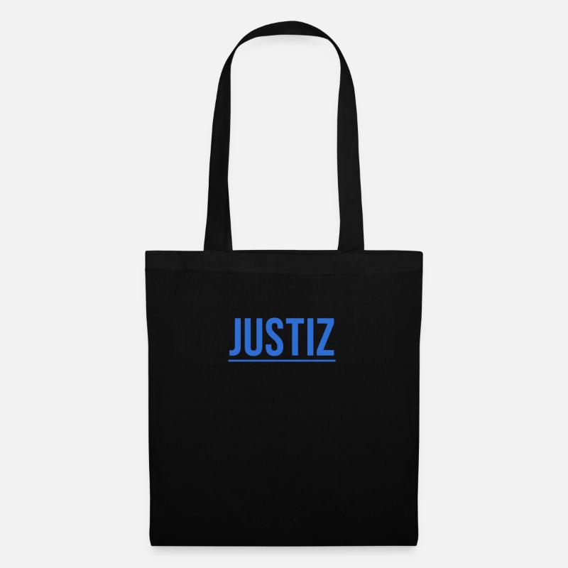 Einfaches dunkles Justiz Shirt Geschenkidee - Stoffbeutel - Schwarz