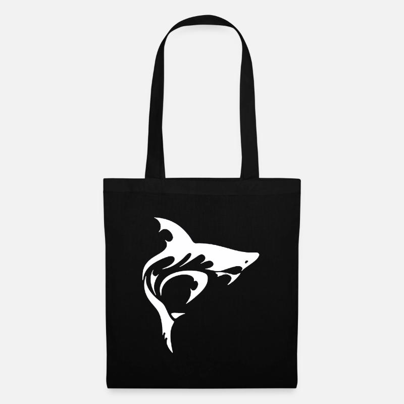 Requin - Sac en tissu - noir