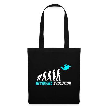 Fallschirm Evolution Design / Geschenkidee - Stoffbeutel - Schwarz - Vorne