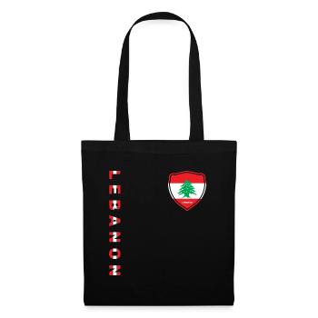 Libanon Beirut Libanese Libanesin Libanesisch LBN - Stoffbeutel - Schwarz - Vorne