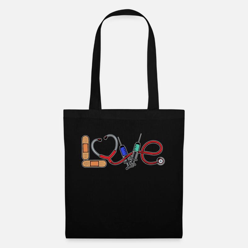 Aide soignante - Sac en tissu - noir