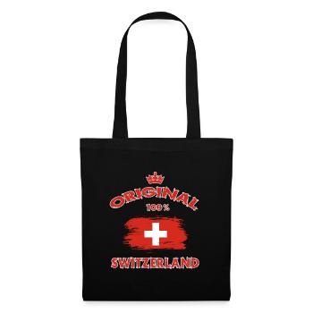 Suisse Original 100% / Cadeau Drapeau National - Sac en tissu - noir - Devant