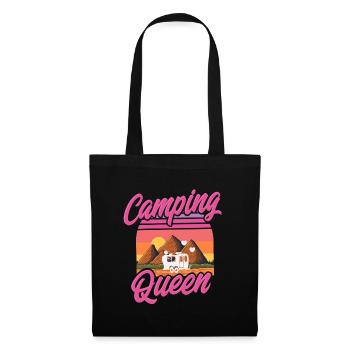 Camping Queen - Sac en tissu - noir - Devant