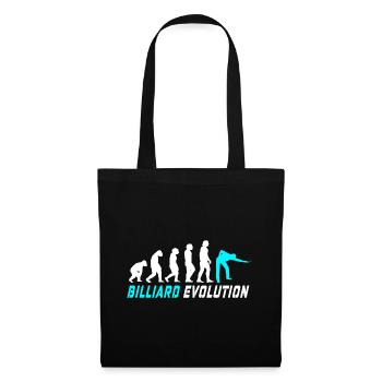 Billard Evolution Design / Geschenkidee - Stoffbeutel - Schwarz - Vorne