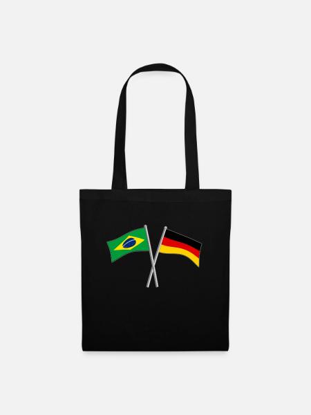 Deutschland und Brasilien Geschenk - Stoffbeutel - Schwarz