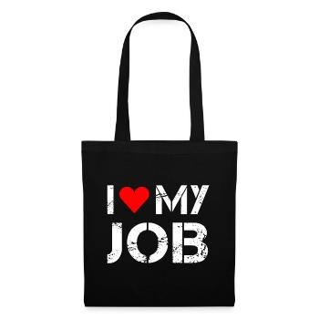 J'adore mon travail - Sac en tissu - noir - Devant