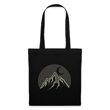 Abstract mountain camping illustration gift - Tote Bag - black - Front
