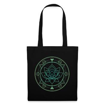 Lotus Moon Sacred Geometry - Tote Bag - black - Front