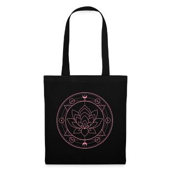 Lotus Moon Sacred Geometry - Tote Bag - black - Front