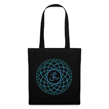 Géométrie sacrée avec symbole Om - Sac en tissu - noir - Devant