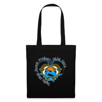 Dolphin Sea Sun Freedom Love Heart - Tote Bag - black - Front