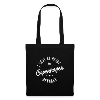 Copenhague, Danemark - Sac en tissu - noir - Devant
