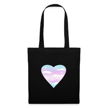 Trans Heart - Stoffbeutel - Schwarz - Vorne