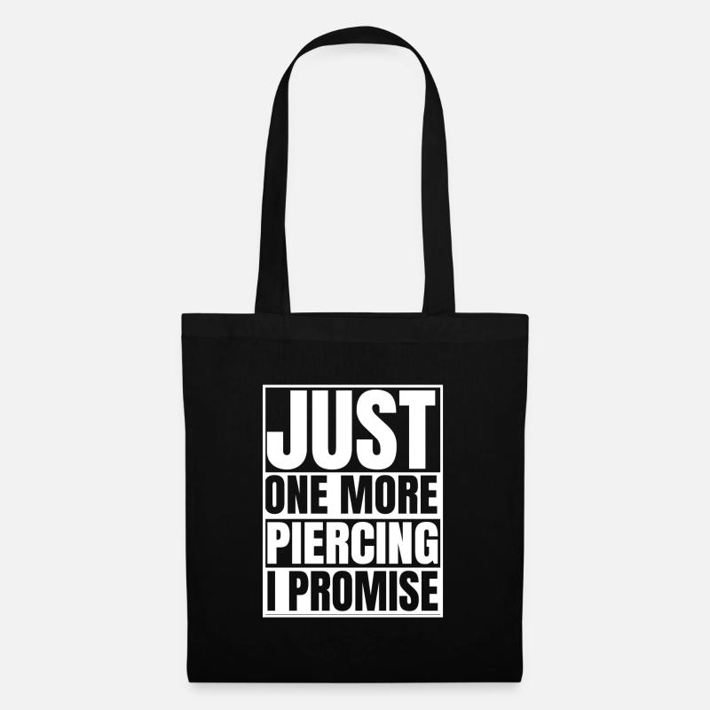 Lustiger Piercing Spruch Schmuck Englisch Geschenk - Stoffbeutel - Schwarz