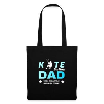 Kitesurf Kite Kiteboard Cadeau de fête des pères - Sac en tissu - noir - Devant