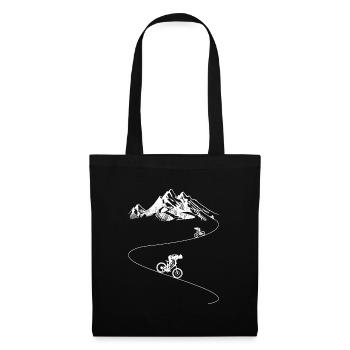 Downhill Mountain biking bicycle off-road Bike MTB - Tote Bag - black - Front