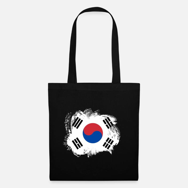 SouthKorea-Flagge - Stoffbeutel - Schwarz