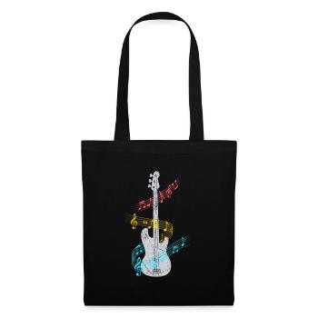 Guitare basse guitare électrique - Sac en tissu - noir - Devant
