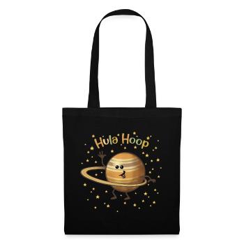 Saturne joue avec ses anneaux - Sac en tissu - noir - Devant
