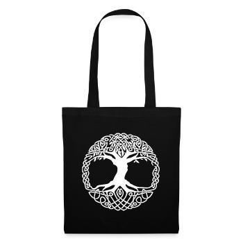 Tree of Life in the Celtic Circle of Knots - Tote Bag - black - Front