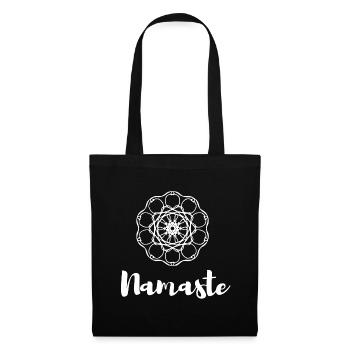 Namaste yoga mandala méditation inde ornement om - Sac en tissu - noir - Devant