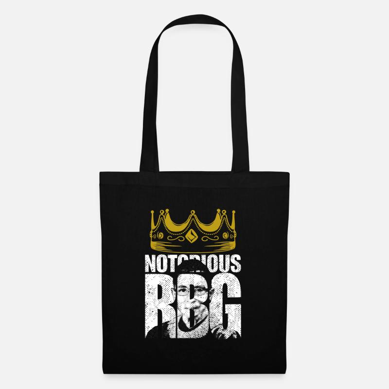 Notorisch RGB Ruth Bader Ginsburg Richterin - Stoffbeutel - Schwarz