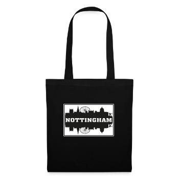 Nottingham England Travel Souvenir Skyline Silhoue - Tote Bag - black - Front