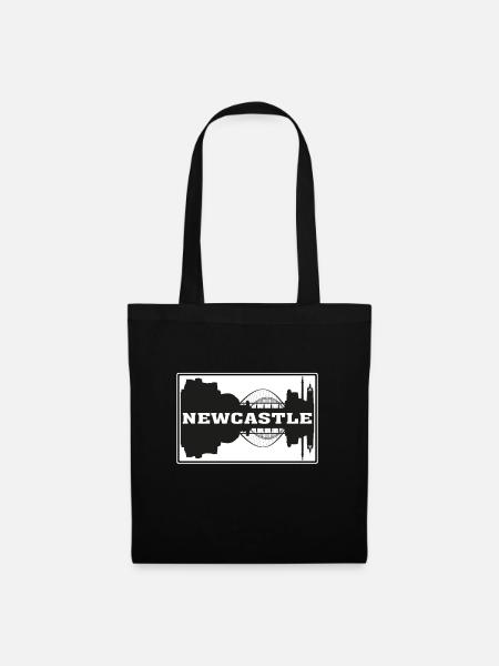 Newcastle England Travel Souvenir Skyline Silhouet - Tote Bag - black
