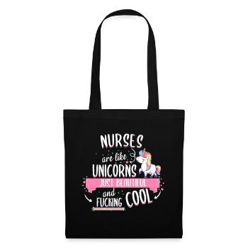 Infirmière infirmière travail travail licorne disant citation - Sac en tissu - noir - Devant